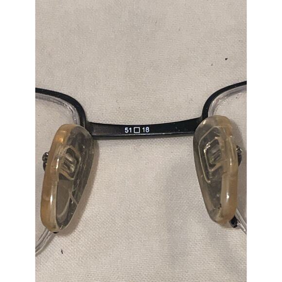 Perry Ellis America PEA 124A-2 51-19-145 Black Brown Half Rimless Y821 - Picture 4 of 6